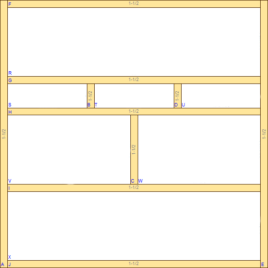 Unfinished Custom Sized Beaded Face Frames 7 Openings